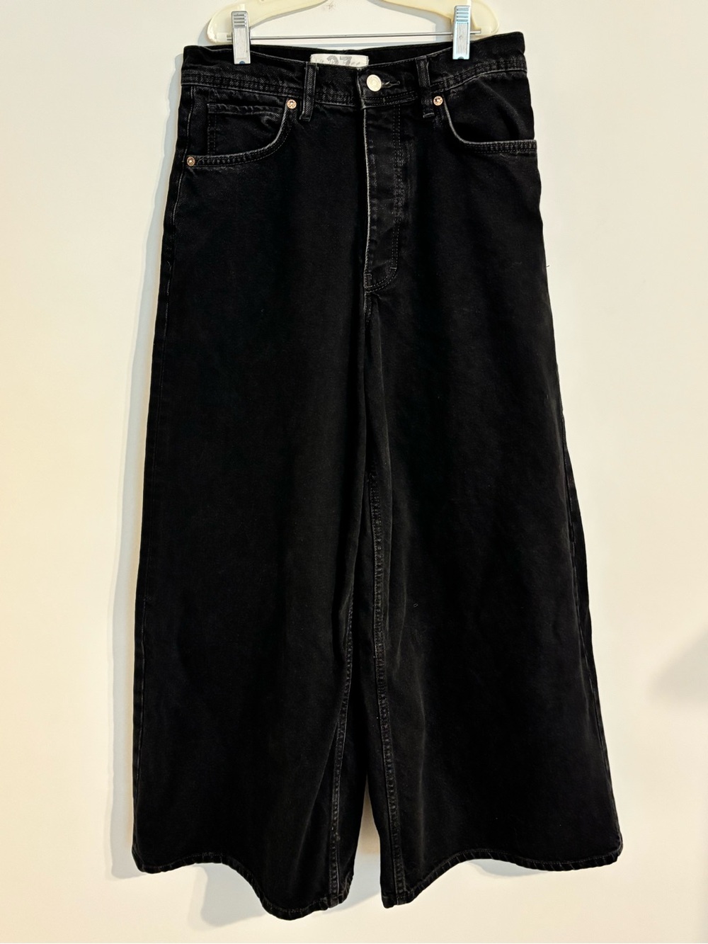 We the Free Black Wide Leg denim jeans
